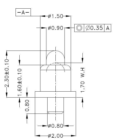 Φ1.5*H2.3mm Pogo pin DP152317-1 2