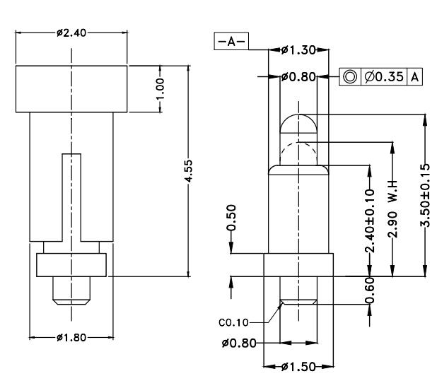 Φ1.5*H3.5mm Pogo pin DP153529-1 2