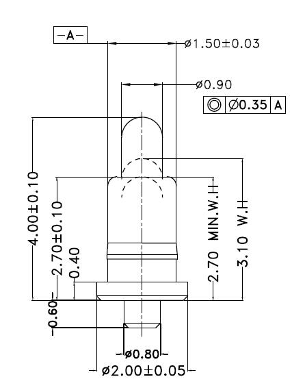 1.5*H4.0mm Pogo pin DP154031-1 2