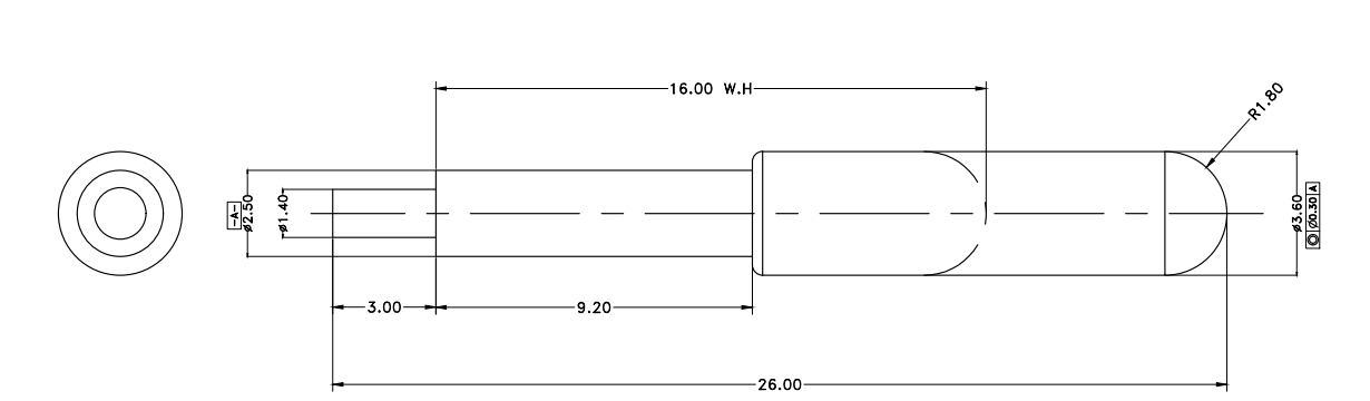 Φ3.6*H23.0mm Pogo pin DP362316-1 2