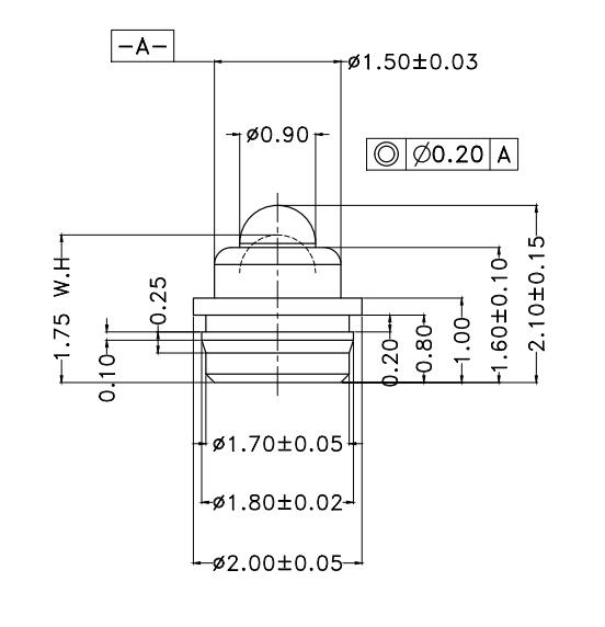 Φ1.5*H2.1mm Pogo pin FP152118-1 2