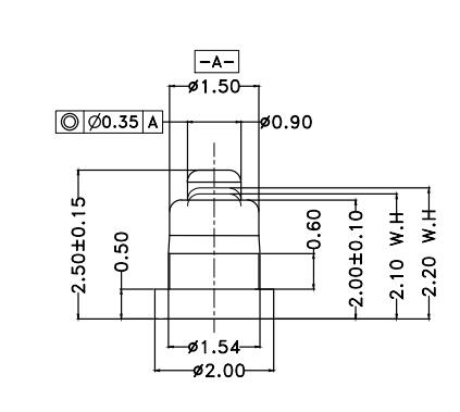 Φ1.5*H2.5mm Pogo pin FP152522-1 2