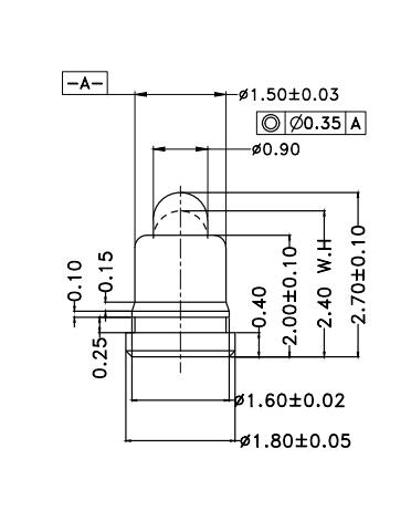 Φ1.5*H2.7mm Pogo pin FP152724-1 2