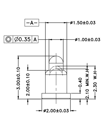 Φ1.5*H3.0mm Pogo pin FP153024-1 2