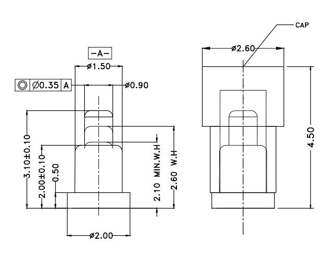 1.5*H3.1mm Pogo pin FP153126-1 2