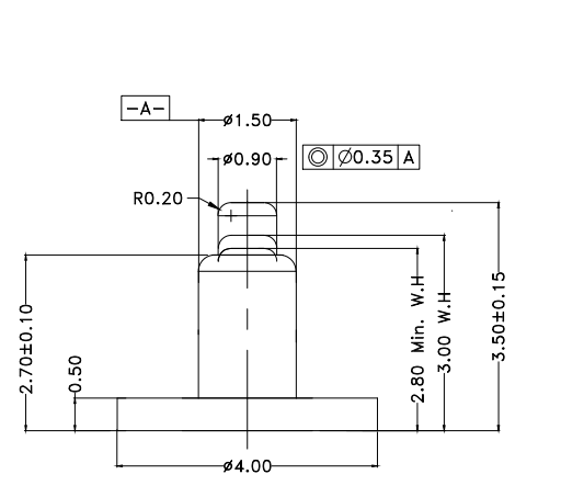 1.5*H3.5mm Pogo pin FP153530-1 2