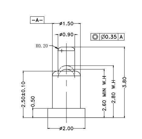 1.5*H3.8mm Pogo pin FP153828-1 2