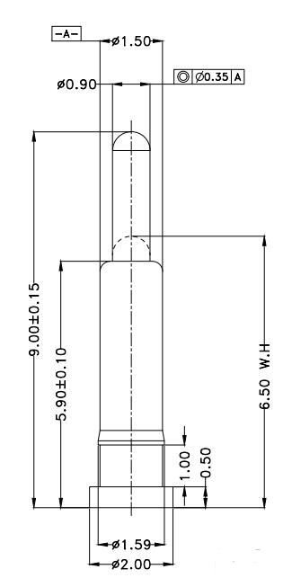 1.5*H9.0mm Pogo pin FP159065-1 2