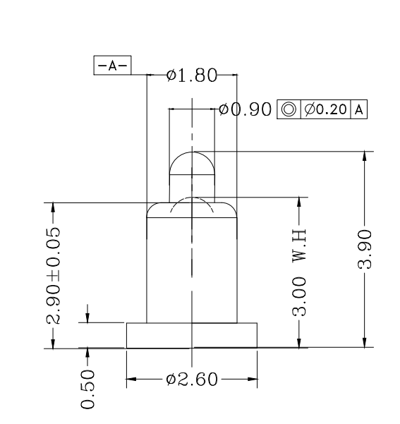 1.8*H3.9mm Pogo pin FP183930-1 2