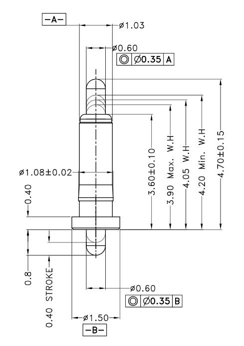 Φ1.03*H4.7mm Pogo pin G031003-1 2