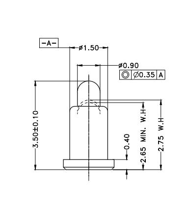 Φ1.5*H3.5mm Pogo pin G061001-1 2