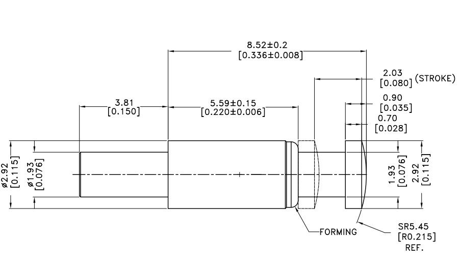 Φ2.92*H11.43mm Pogo pin G081001-1 2