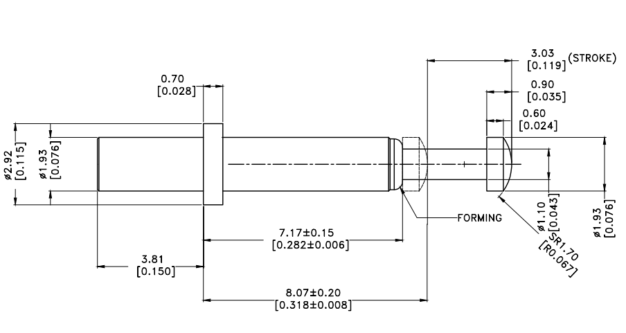 Φ2.92*H11.88mm Pogo pin G081004-1B 2