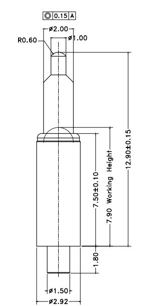Φ2.92*H12.9mm Pogo pin G081013-1 2
