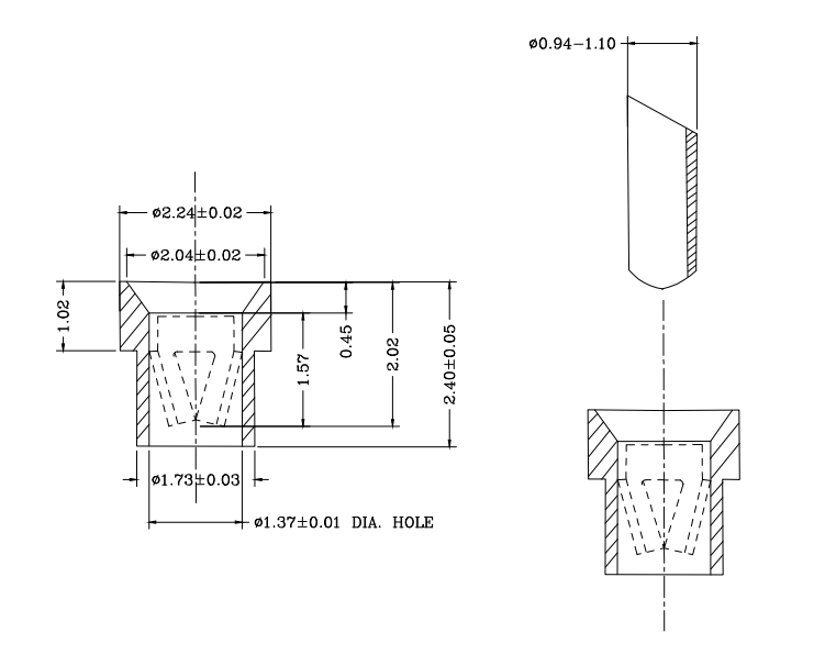 1.0mm Receptacle pin RP172224-1 5