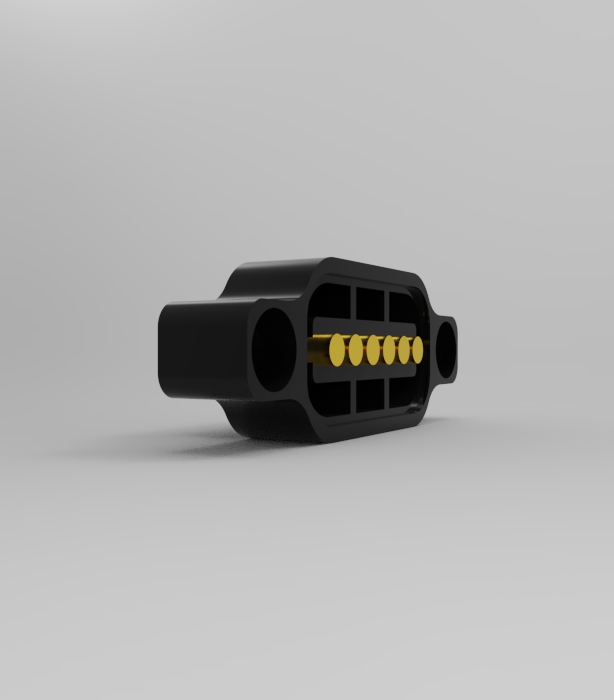 6P 2.54mm pitch solder cup solid pin connector Height=11.6mm 4