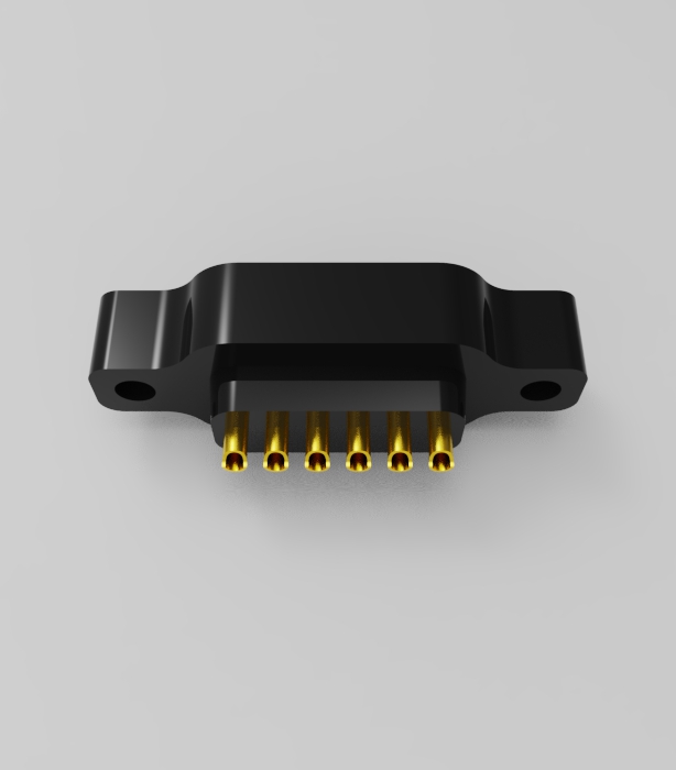 6P 2.54mm pitch solder cup solid pin connector Height=11.6mm 5