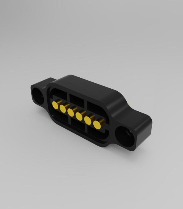 6P 2.54mm pitch solder cup solid pin connector Height=11.6mm 6